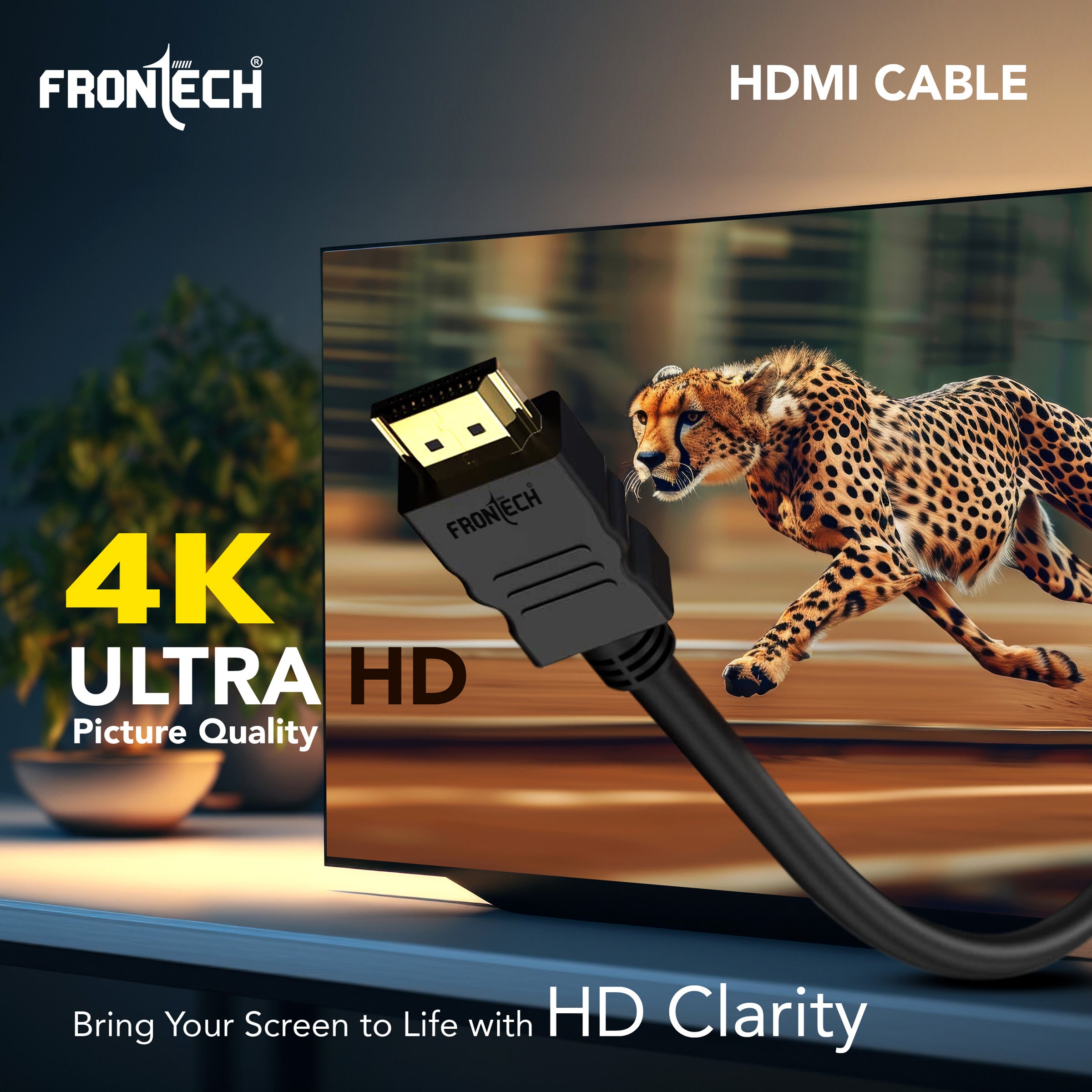 Frontech Copper Clad Steel HDMI Cable - 1.5M Length (NC-0018) Frontech Copper Clad Steel HDMI Cable - 1.5M Length (NC-0018)